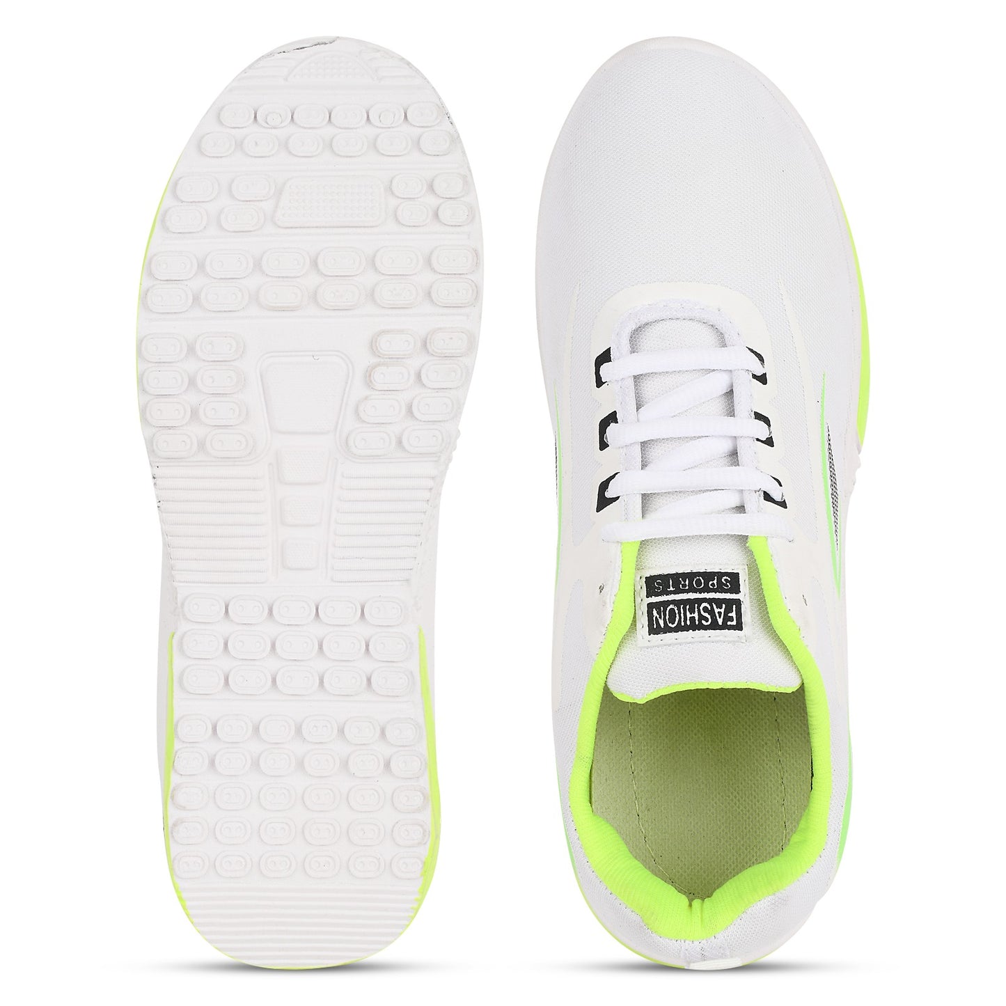 π₯ SkyHigh White & Neon Green Sports Sneakers β Power Up Your Performance! π₯