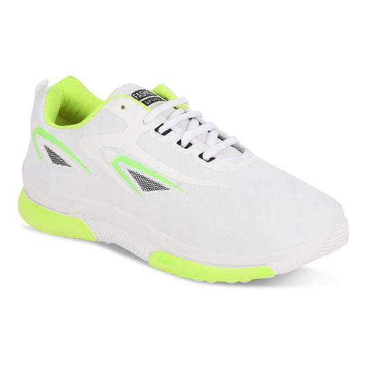 š„ SkyHigh White & Neon Green Sports Sneakers ā Power Up Your Performance! š„