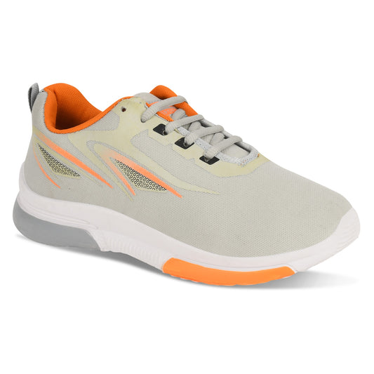 š„ SkyHigh Grey & Orange Sports Sneakers ā Elevate Your Game! š„