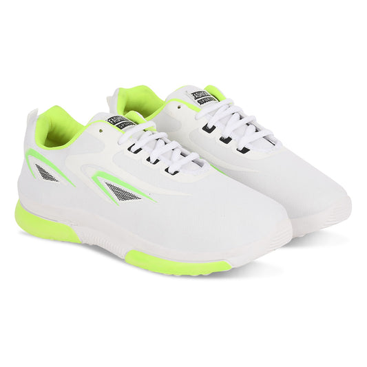 🔥 SkyHigh White & Neon Green Sports Sneakers – Power Up Your Performance! 🔥